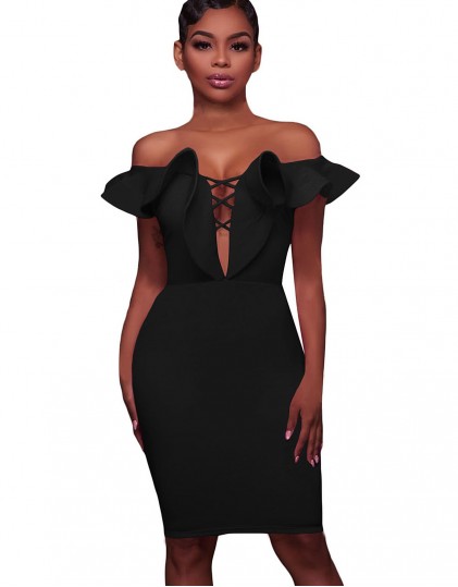 Rochie Mulata Midi Neagra